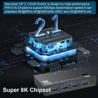 Navceker 4K 240Hz DP 2.1 KVM Switch
