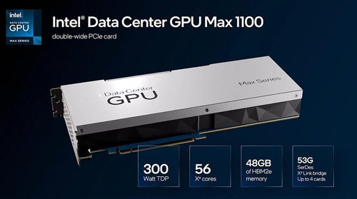Dell WG7J6 Intel Max 1100 48GB HBM2e 300W PCIe x16 DW FHFL Data Center GPU